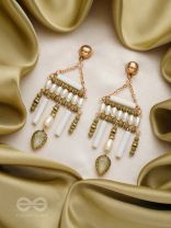 The Mayan Temple- Golden Embellished Earrings