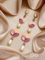 The Sun Mask- Golden Embellished Earrings