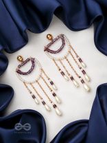 Cry for the Moon- Golden Pearl Earrings