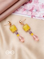 The Springtide- Golden Embellished Earrings