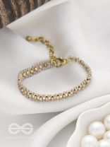 The Beaming Heavens- Golden Beaded Bracelet