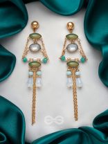 The Golden Glamour- Golden Embellished Earrings