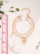 Bottom of Heart- Golden Layered Bracelet