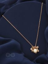 A Piece Of Sky- Golden Pearl Necklace With Anti-Tarnish Coating 