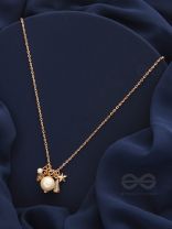 A Piece Of Sky- Golden Pearl Necklace With Anti-Tarnish Coating 