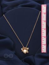 A Piece Of Sky- Golden Pearl Necklace With Anti-Tarnish Coating 