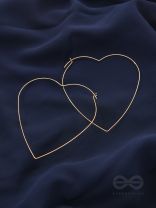 Seeking love from Universe, Oversized Heart Hoops