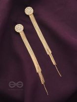 The Charm of a Perfectionist Stone studded danglers- Golden