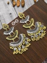 The Oversized Dual Tone Statement Makers - Oxidised Boho Earrings