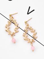 The Converging Golden Branches - Golden Casual Earrings
