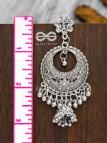 The Intricate Boho Artwork Jhumkas - Oxidised Boho Earrings