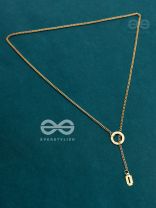 With A Halo And A Razor - Golden Statement Loop Neckpiece With Anti-Tarnish Coating