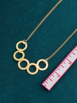 The Elegant Luxury - Golden Statement Neckpiece With Anti-Tarnish Coating 