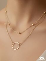 The Lavish Layers Of Elegance - Golden Multilayered Neckpiece With Anti-Tarnish Coating 