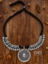The Statement Durga Neckpiece - Oxidised Boho Collection