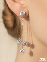 The Crystal Constellation - Statement Golden Earrings