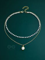 The Goddess Of Pearls - Statement Golden Neckpiece With Anti-Tarnish Coating 