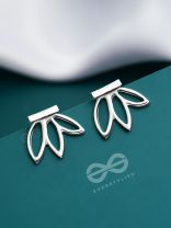 Don't Leaf Me - Silver Ear-Jackets