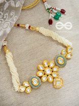 The Royal Elegance - Statement Golden Set of Neckpiece and Earrings