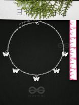 The Beguiling Butterflies - Statement Silver Neckpiece