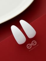 Effortlessly Classy - Statement Hoops (White)