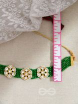 The Classy Elegance - Set of Statement Choker and Studs (Emerald Green)