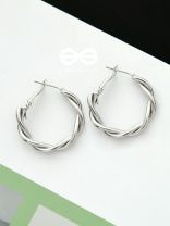The Intertwined Elegance - Silver Statement Hoops