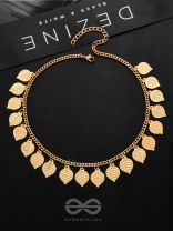 The Autumn Elegance - Golden Statement Neckpiece