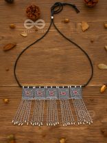 The Bohemian Geometry - Enamelled Oxidised Choker