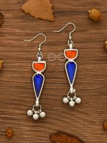 The Bohemian Jaw Droppers - Statement Set of Meenakari Neckpiece and Earrings (Multicolor)