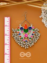 A Cascading Colourful Affair - Statement Enamelled Danglers