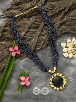 The Timeless Elegance- Beautiful Beaded Neckpiece (Black)