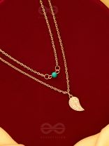 The Turquoise Leaflet - Multilayered Statement Neckpiece With Anti-Tarnish Coating 