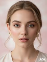 Pearlicious Flowers- Golden Pearl Earrings
