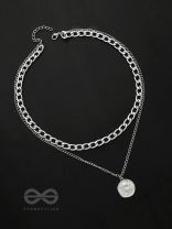 The Double Decker- Double Layer Silver Necklace