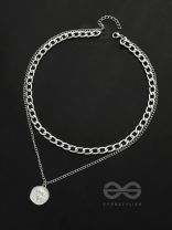 The Double Decker- Double Layer Silver Necklace