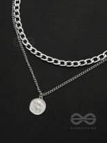 The Double Decker- Double Layer Silver Necklace