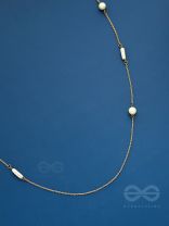 Pearls N Pebbles - Golden Pearl Necklace With Anti-Tarnish Coating 