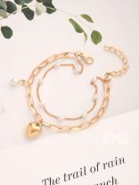 Bottom of Heart- Golden Layered Bracelet