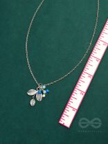 Frozen Forest- Silver and Blue Beads Necklace