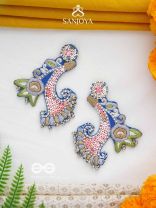 Alankar - The Decorated - Sequins, Beads And Resham Hand Embroidered Earrings (Multicolor)