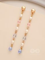 Right as Rain- Golden Glass Beads Earrings