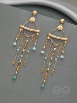 The Majestic Chandelier- Golden Statement Earrings