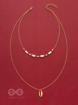 Sun N Sand - Golden Beads Layered Necklace With Anti-Tarnish Coating 