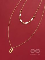 Sun N Sand - Golden Beads Layered Necklace With Anti-Tarnish Coating 