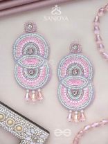 Dwaidha- The Dual- Stones, Sequins and Beads Embroidered Earrings 
