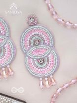 Dwaidha- The Dual- Stones, Sequins and Beads Embroidered Earrings 