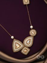 Dwista- The Copper Beauty- Beads And Stones Embroidered Necklace With Anti-Tarnish Coating 