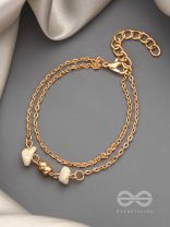 Carved in Stone- Golden Layered Bracelet
