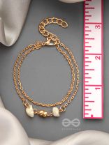 Carved in Stone- Golden Layered Bracelet